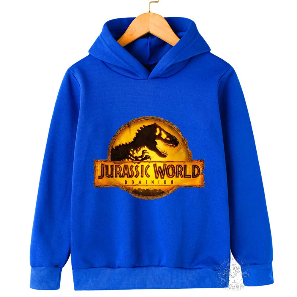 JURASSIC PARK Hoodies Kids Clothes Pullover Dinosaur Long Sleeve Hoody Children Hoody Sweatshirt Boys Girls Hoodie Streetwear