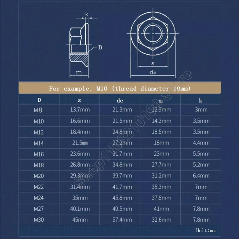 Czarne nakrętki z wysokim kołnierzem zagęszczone nakrętki płyta dociskowa M10 M12 M14 M16 M18 M20 M22 M24 M27 M30 Hex z uszczelką nakrętki DIN6331