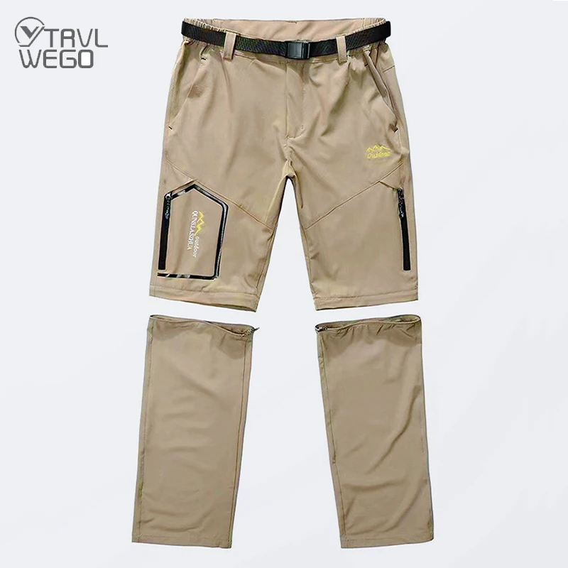 

TRVLWEGO мужские легкие быстросохнущие походные брюки-трансформеры уличные рабочие брюки-карго для кемпинга, путешествий, сафари, рыбы