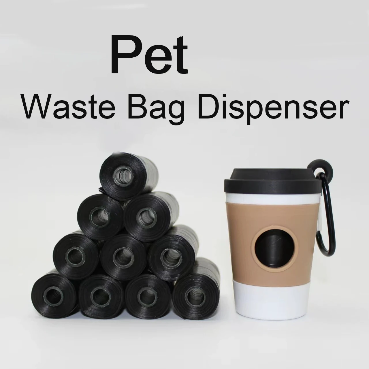 

Portable Pet Poop Trash Can Dispenser Creative Coffee Cup Dog Garbage Storage Design Outdoor Dog Walking Garbage Bag Storage Box