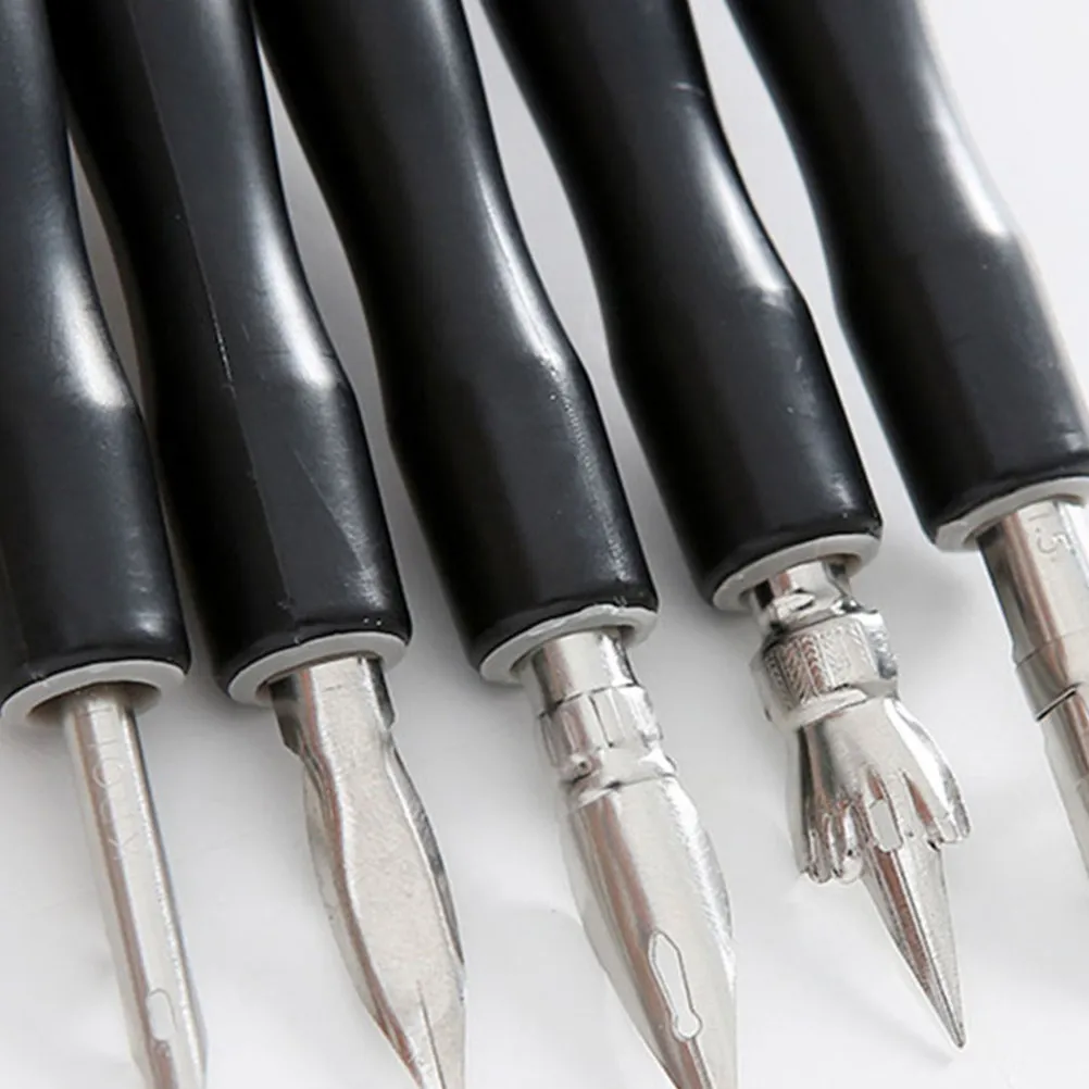 

6Pcs Plastic Pen Point Holder for Dip Pens Calligraphy Drawing Painting Daily Use Professional Accessory Easy Installation Thin