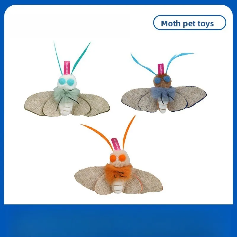 

Moth Series Cat Toys Kittens Become Cats Self-hi To Relieve Boredom Hunting Interactive Play Cat Teasing Stick Pet Supplies
