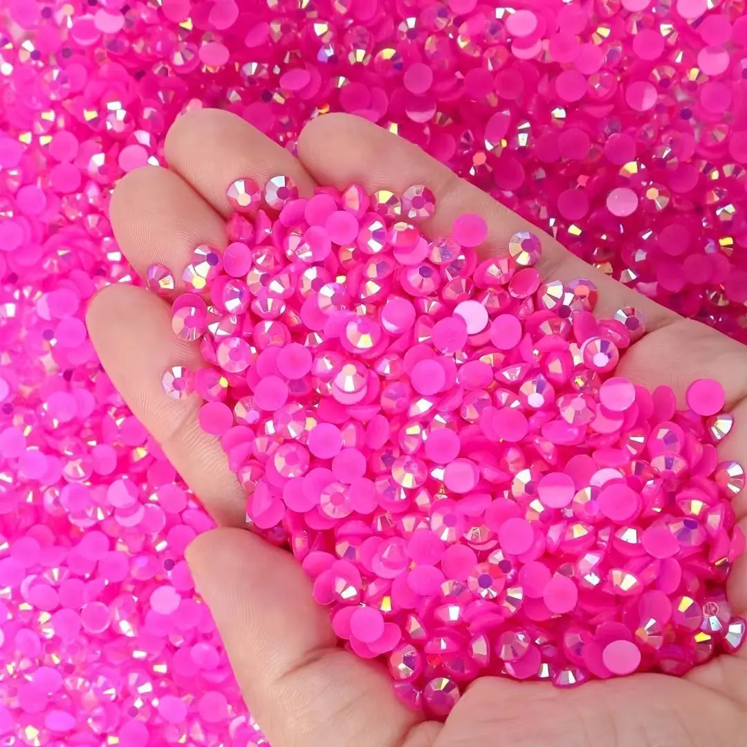 Cristal 6000 piezas de diamantes de imitación de resina de gelatina, perfecto para bricolaje, negro transparente, tazas, botellas, gafas, disfraces, fundas para teléfono y manicura