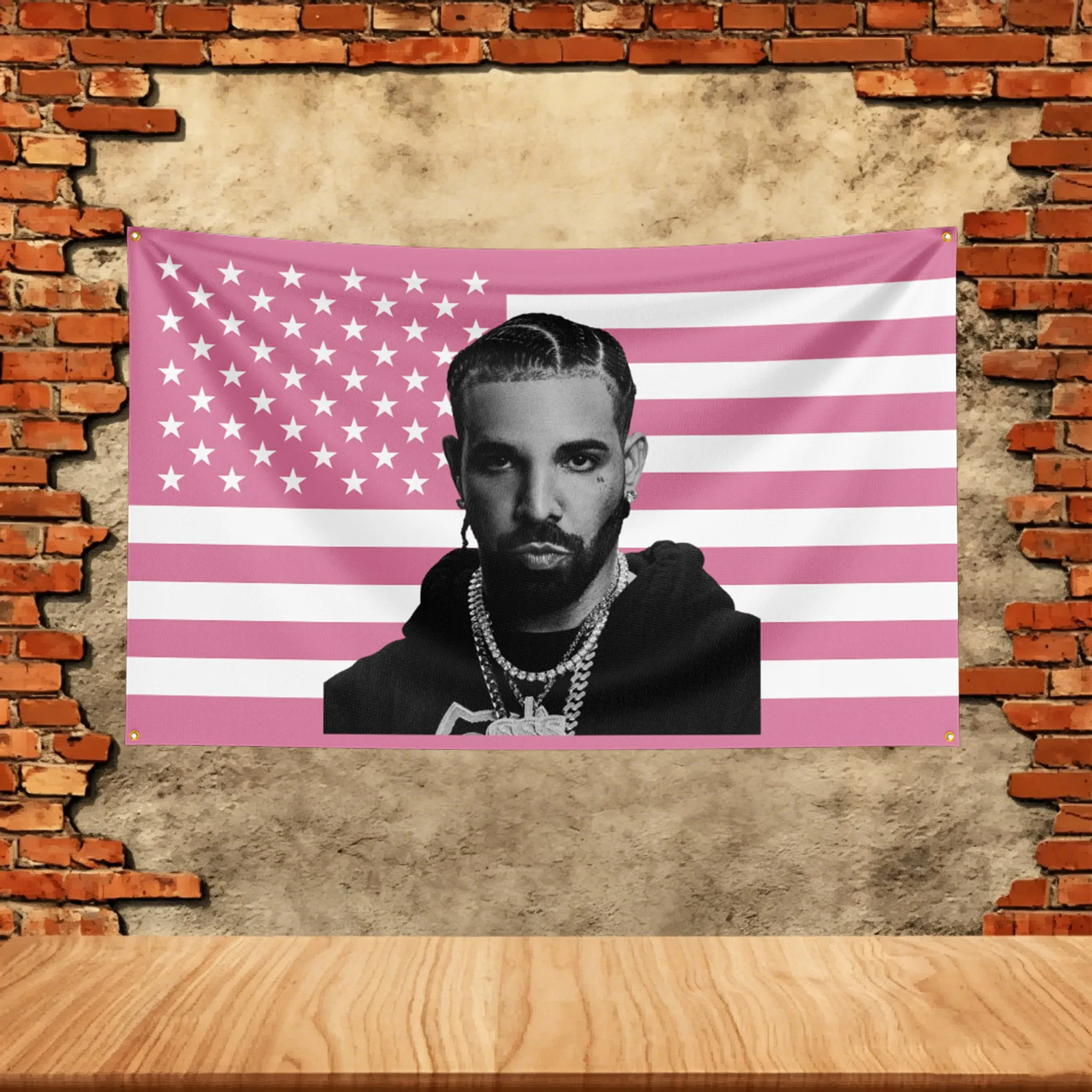 Rapper Singer Flag  for Travis Scott Fans Banner HD Print Background Garage Bedroom Living Room Dorm Wall Decor Tapestry