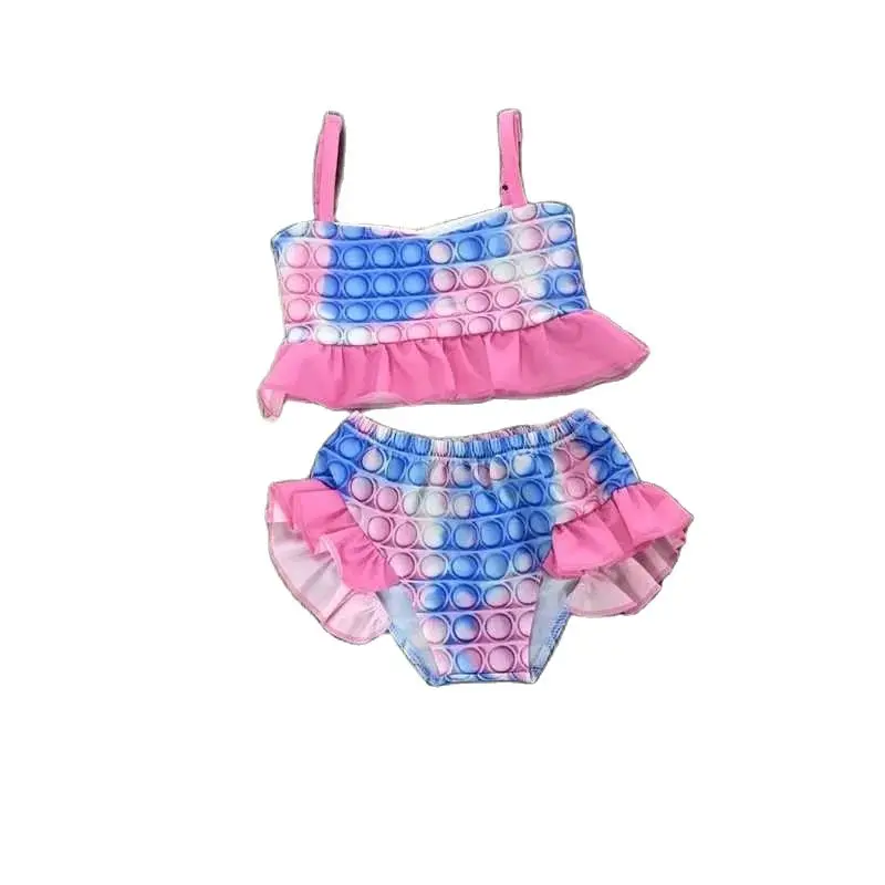 

Girls Baby Outdoor Beach Swimsuit Set Vest Suspenders Plus Underwear Cotton