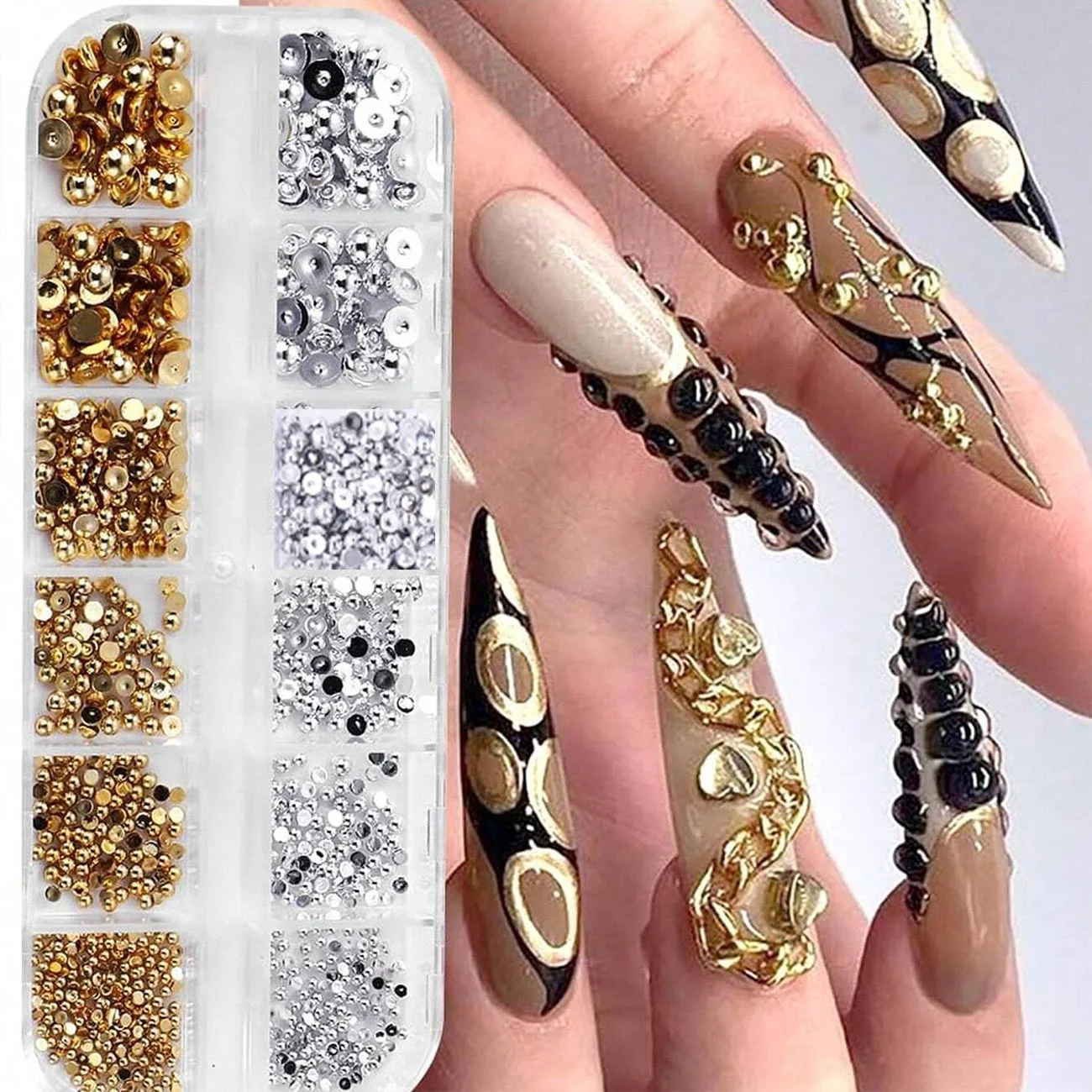 5000 Stück Kleine Harz-Strasssteine für Nagelkunst, Bunte Strass-Steine 2/3MM Flache Rückseite, Glitzernde Edelsteine, Strass-Charms – Detail 12