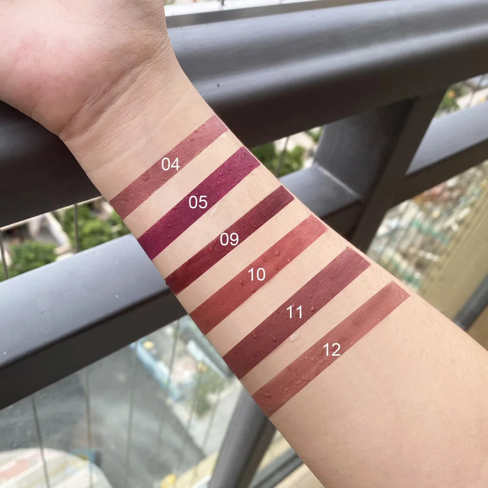 6PCS/SET Double Ended Matte Lipstick Makeup Long Lasting Waterproof Nude Lipsticks Lips Liner Pencil Woman Cosmetics Beauty Kit