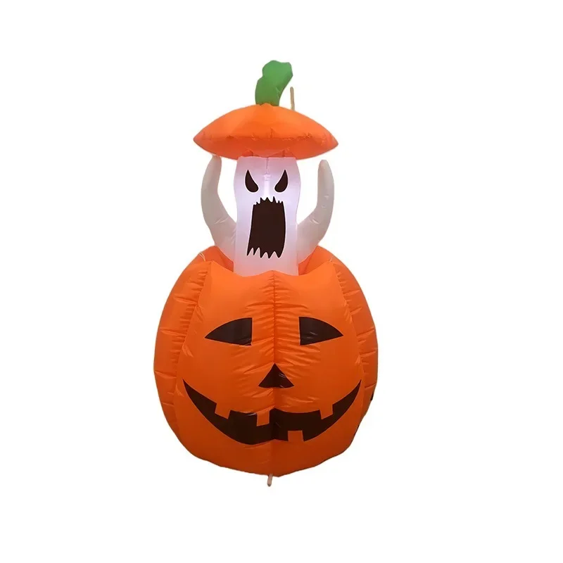 

1.2 meters Halloween inflatable ghost lifts and lowers from pumpkin, moving air model, garden LED luminous ornament ornament