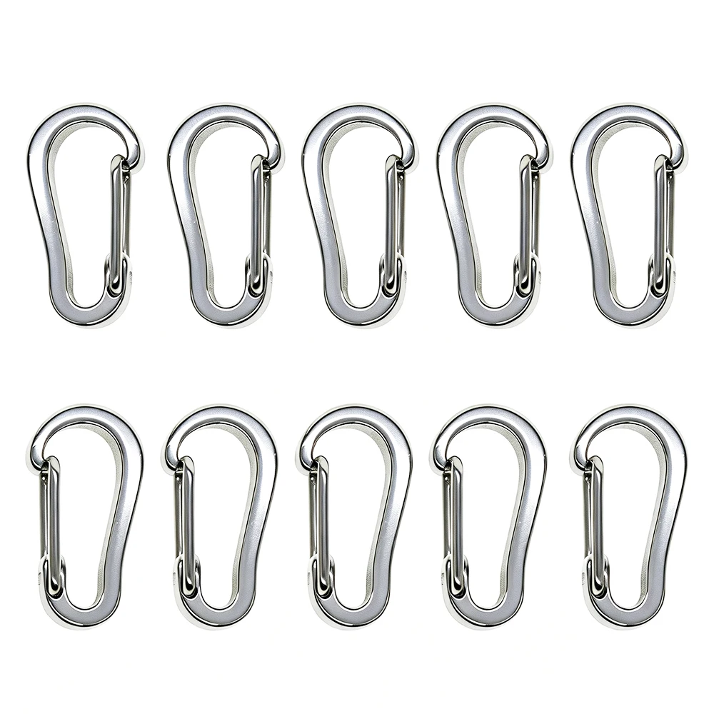 20-50mm Spring Buckle Hook Keychain Outdoor Fishing Camping Cycling Hiking Quick link Buckle Hook Suspension Decoration 4-100PCS