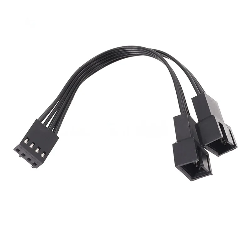 

1 4Pin Plug to 2 3Pin Plug Cable Splitter XXUC PWM Y Extend Wire PC Motherboard Cooling Fan Controller Speed Convert Cord