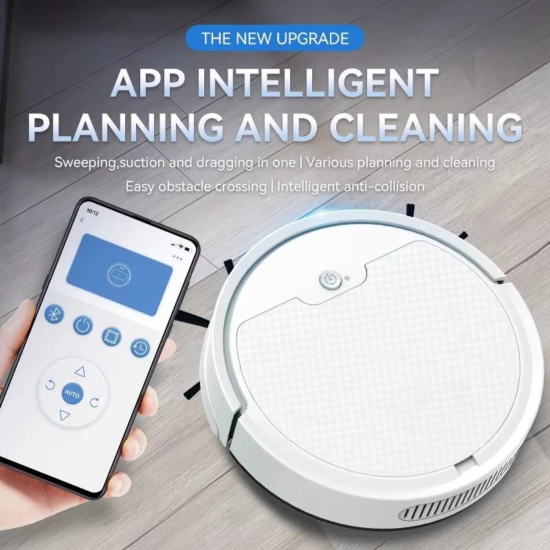 Intelligent Sweeping Robot Large Water Tank Mobile App Remote Control Planning And Cleaning Line Low Noise 2000 Pa Large Suction