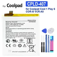 CPLD-407 Battery for Coolpad Cool 1 Play 6 COR-I0 VCR-A0 Battery, 4000mAh