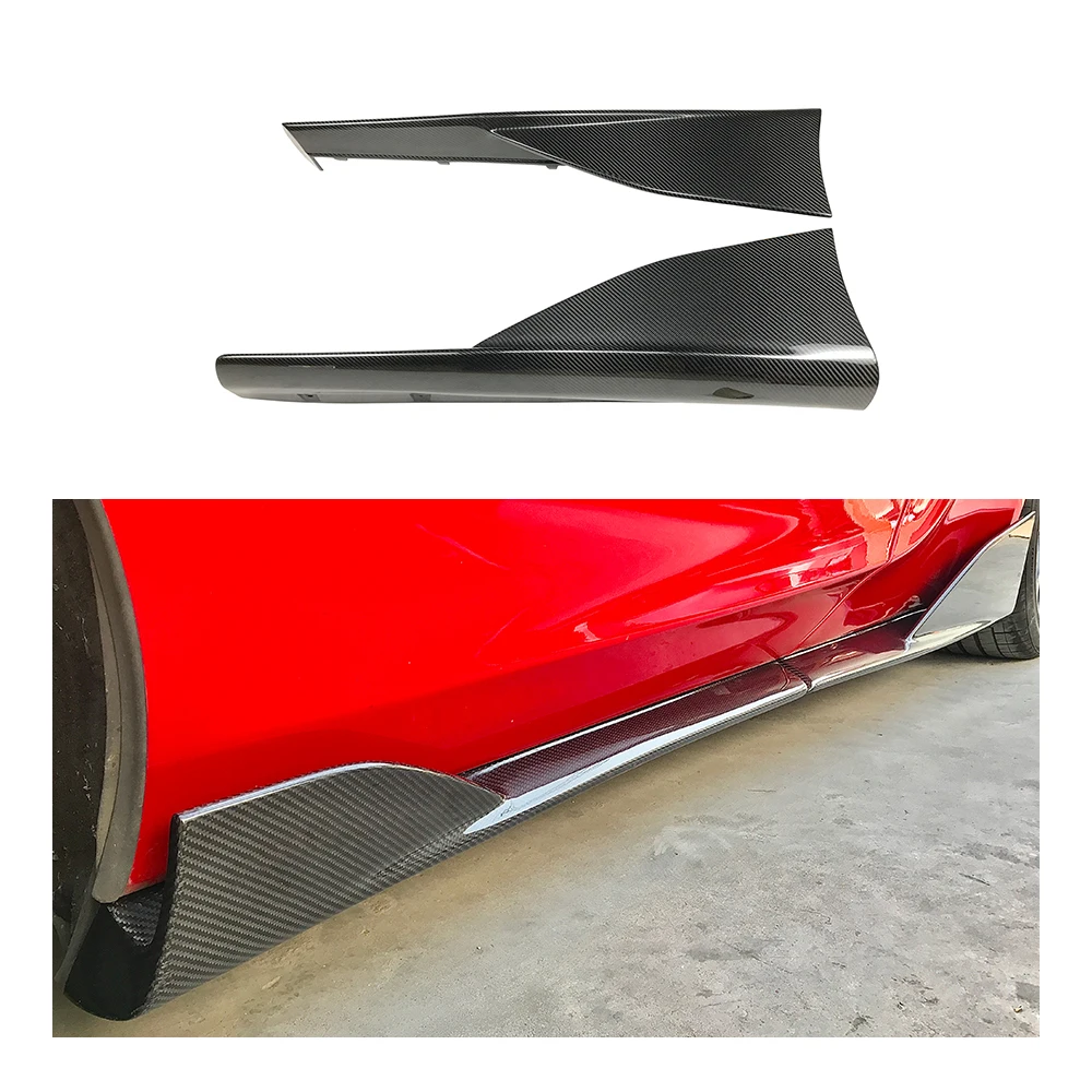Dry Carbon Fiber Side Skirt Extension 600LT Style for McLaren 540C 570S 570GT