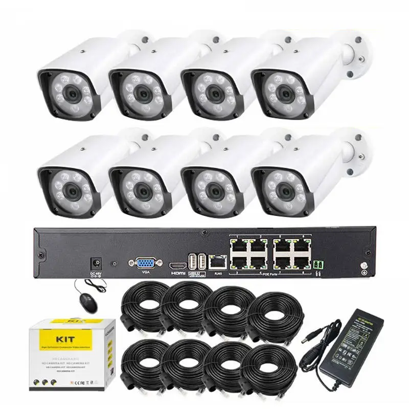 CCTV 8CH NVR 8 Channel Wifi Kit 8ch Outdoor 4mp Ip Network Video Surveillance Home Wireless Camera Security System