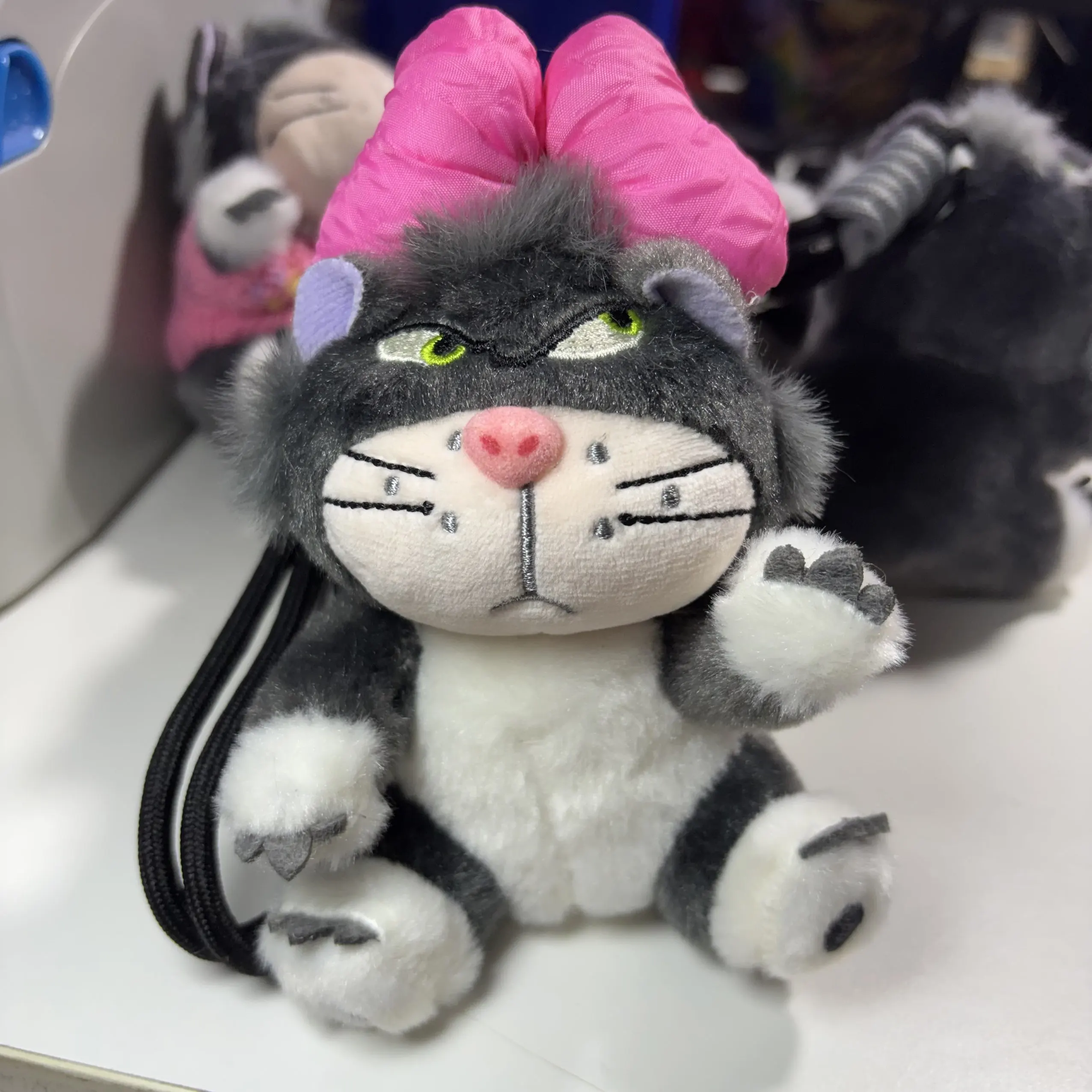 Movie  Cheshire 10cm Lucifer Burger Fries Plush Pendant Toy Keychain Backpack Pendant Friend Holiday Girl Birthday Gift view 2