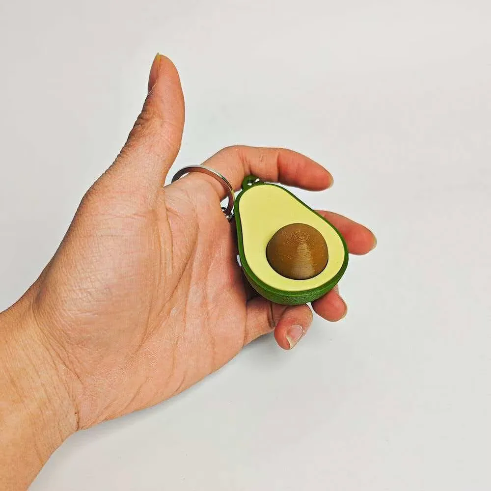 Avocado Clicker Fidget Keychain Backpack Bag Charm Sensory Stress Relief Toy Anxiety Relief Portable Daily Decor Gift Accessory
