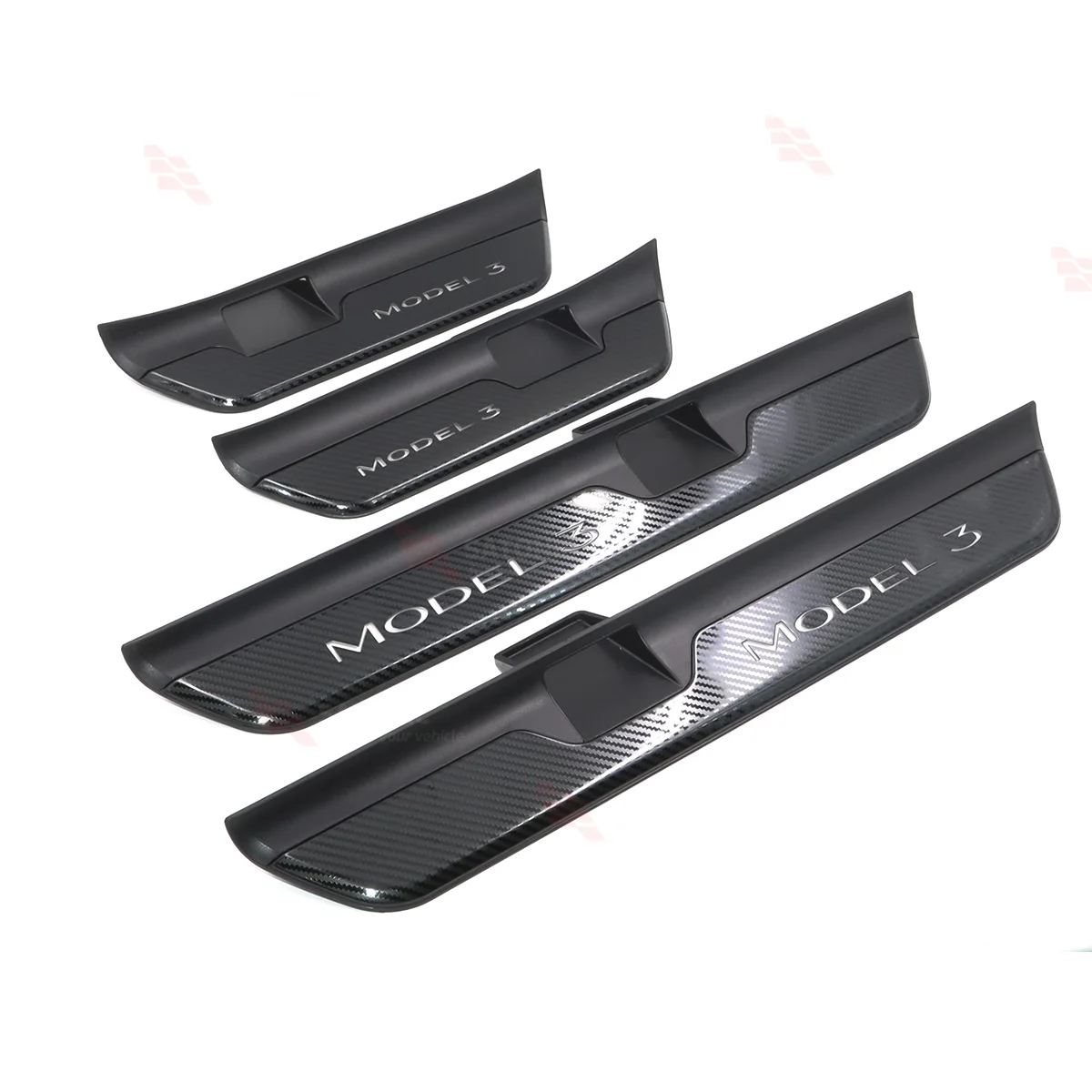 For Tesla Model 3 Highland Magnetic Illuminated LED Door Sills Welcome Light Scuff Plate Guard Anti-scratch Protection Pedal 