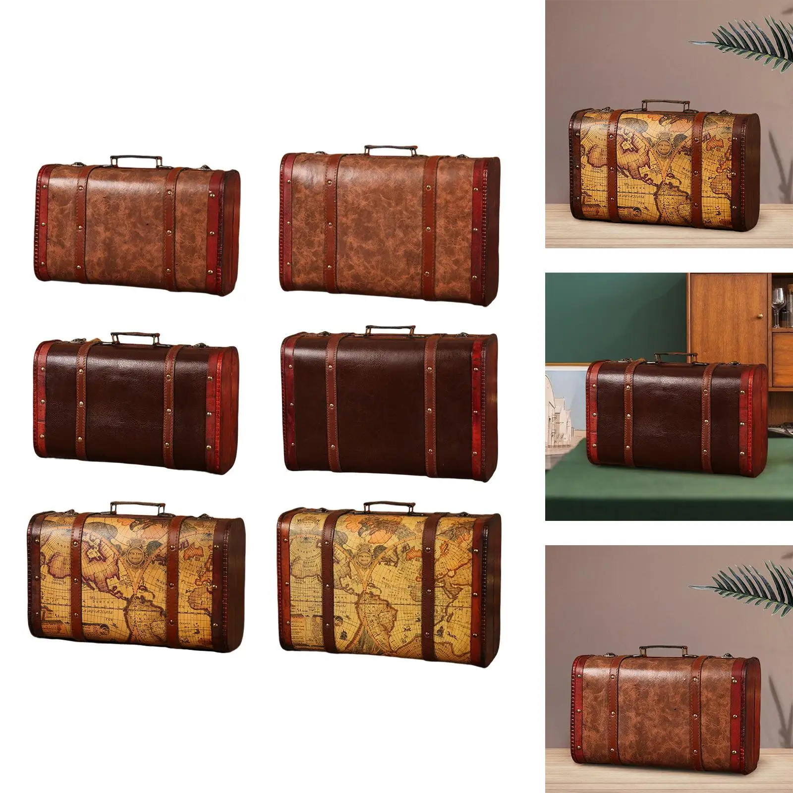 Vintage Suitcase Suitcases Organiser Case Sturdy Portable Collection Decorative