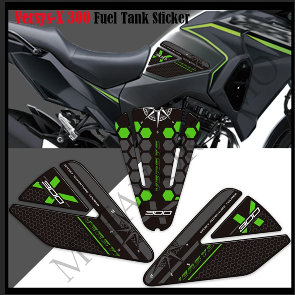 Kit de pegatinas para motocicleta, Protector de rodilla para Kawasaki Versys X 300, X300, versys-x