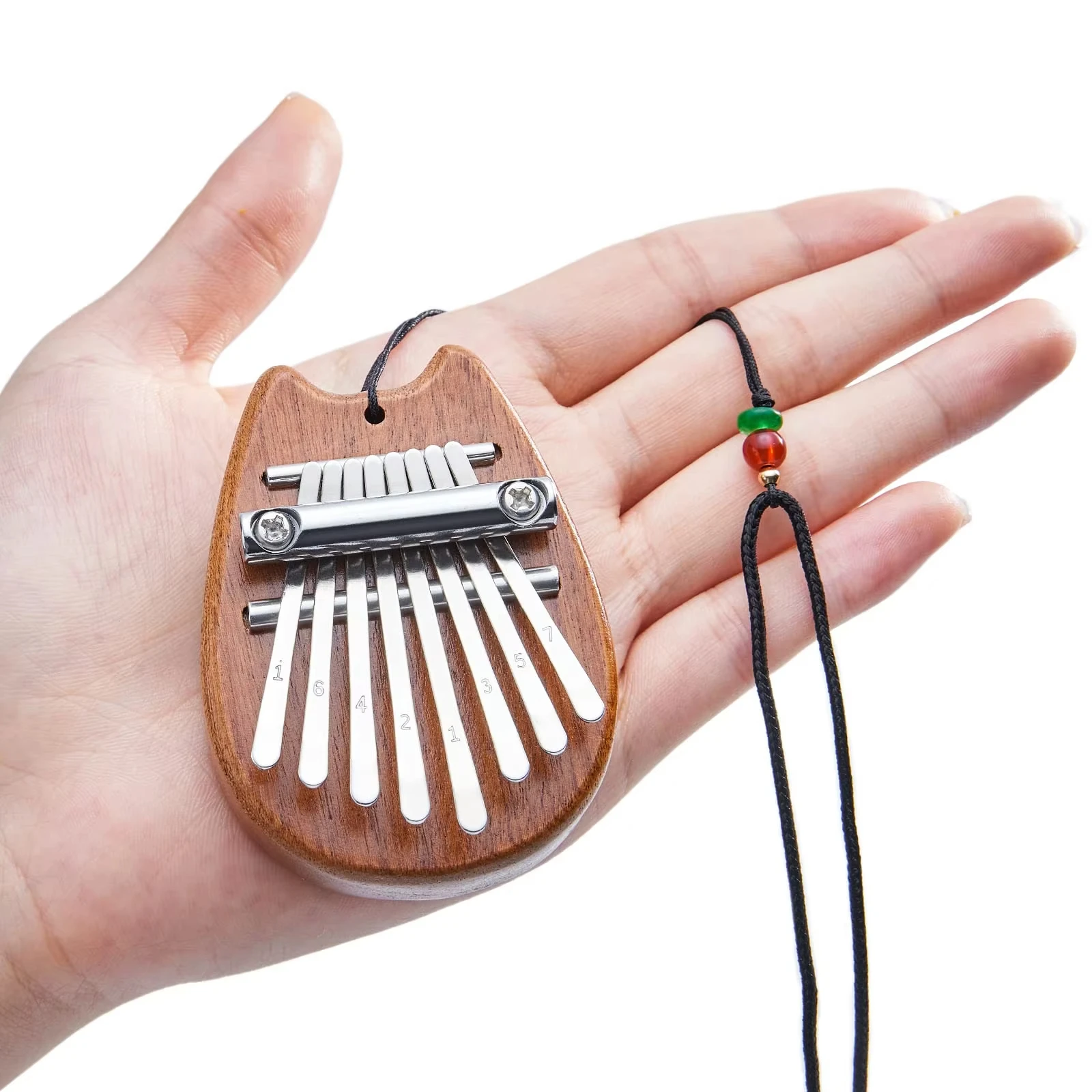 Miwayer 8-klawiszowa Mini Kalimba Pianino Palcowe - Przenośne Kieszonkowe Pianino Palcowe z Breloczkiem / Prezent Muzyczny dla Początkujących — zdjęcie 6