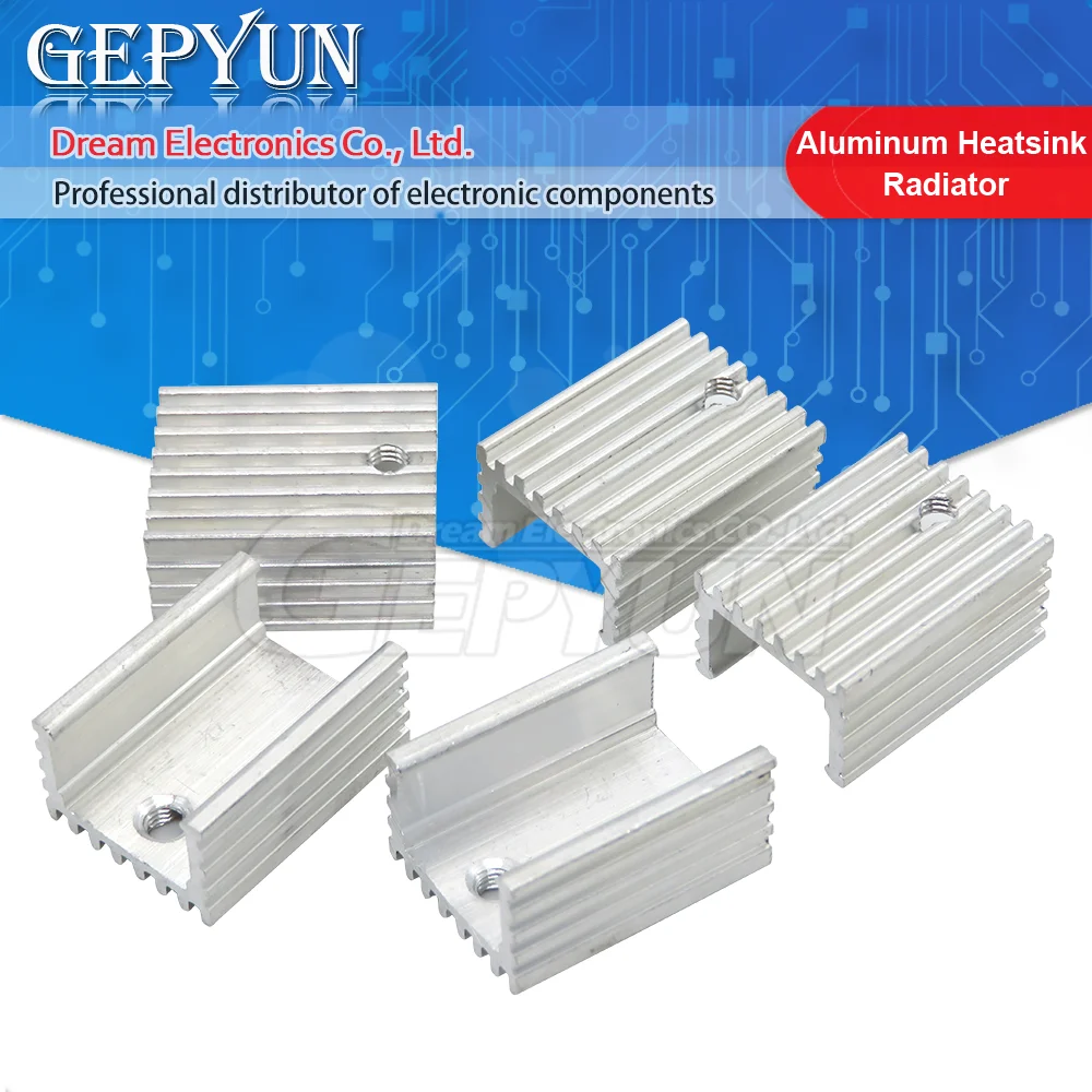 10pcs white Aluminum Heatsink Radiator 15*10*22mm Transistor TO-220 For TO220 Transistors