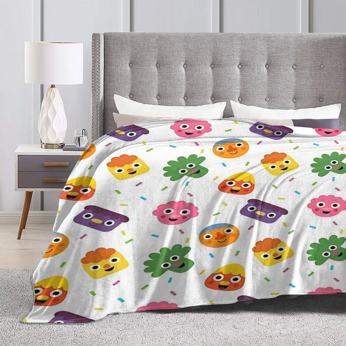 Noodle & Pals Warm Blankets Cartoon Airplane Travel Plush Bedding Throws Fluffy Bedroom Flannel Bedspread Sofa Bed Cover