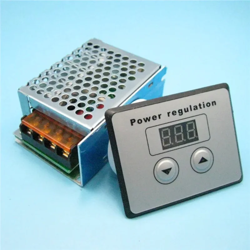 4000W Thyristor High Power Electronic Digital Voltage Regulator, Numerical Control, Dimming, Speed Regulation