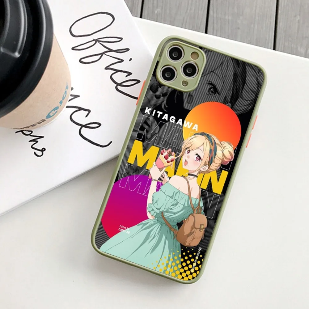 My Dress Up Darling Marin Kitagawa For IPhone 14 X XR XS 7 8 Plus 11 12 13 Pro MAX 13mini Matte Shockproof Case