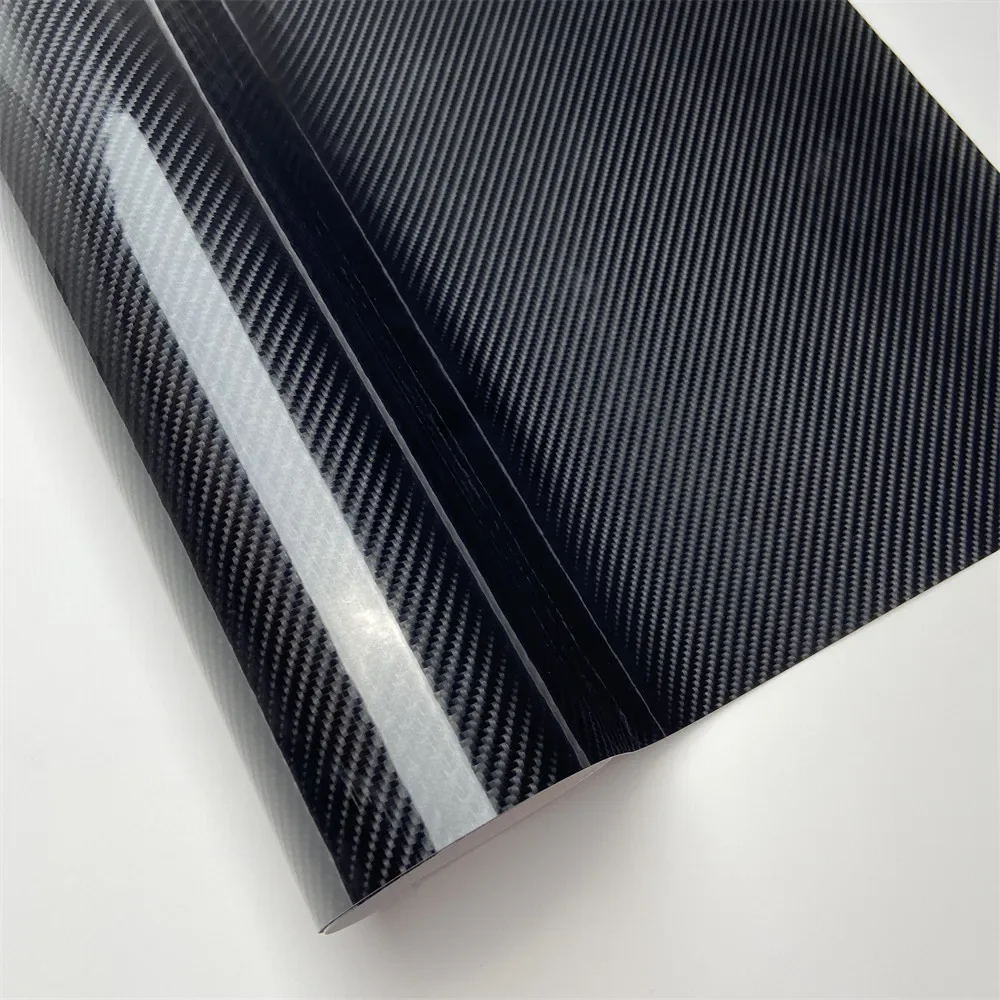 6D Glossy Black Carbon Fiber Car Wrap Vinyl Film Waterproof Self-Adhesive Sticker for Motorcycle Auto Decoration Accessories image 2