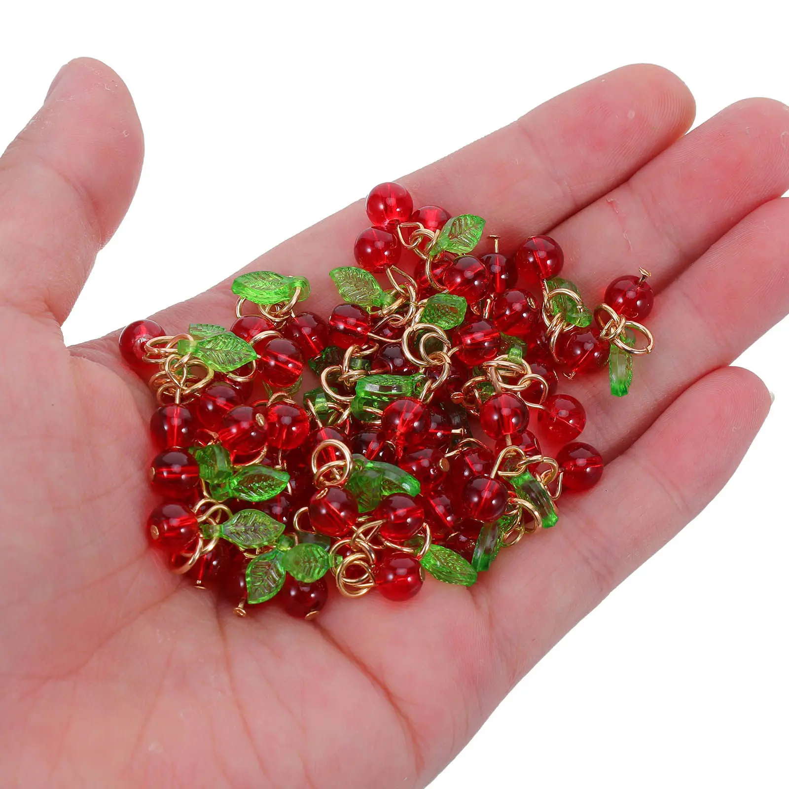 

Cherry Pendant Elegant Keychain Decorative Hanging Charm for Bag Car Mobile Phone Accessories Trendy Gift