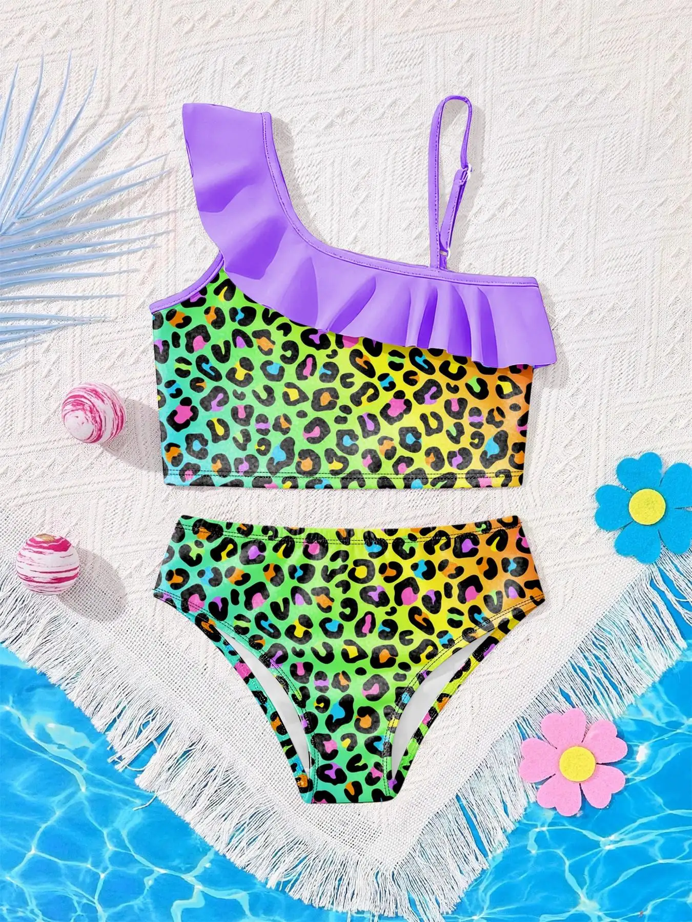 Baby Clothing Designer - Sommerliche Freizeit-Bademode für Mädchen, grünes Badeanzug-Set