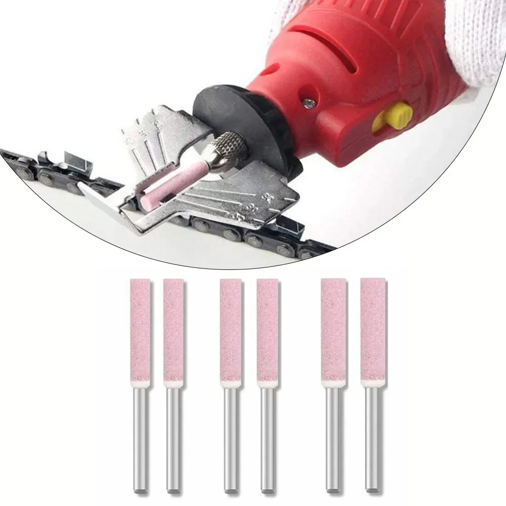 6Pcs Chainsaw Sharpener Grinding Head 4/4.8/5.5mm 3mm Shank For Stone File Grinding Tools Electric Grinder Garden Tool Parts