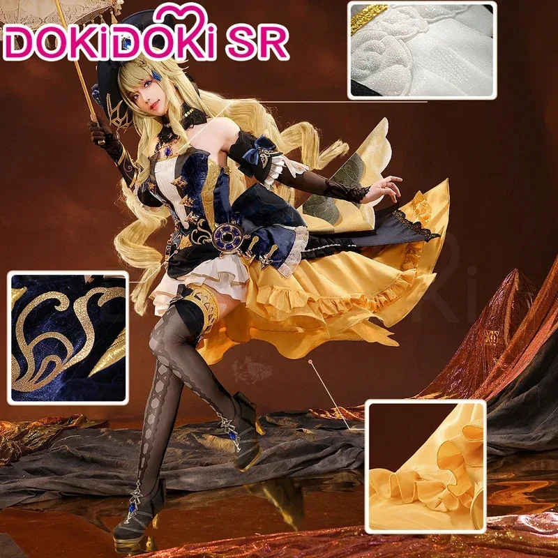 XT8IN STOCK Game Genshin Impact DokiDoki-SR Women Costume Fontaine Navia Cosplay Props Umbrel@XT6！