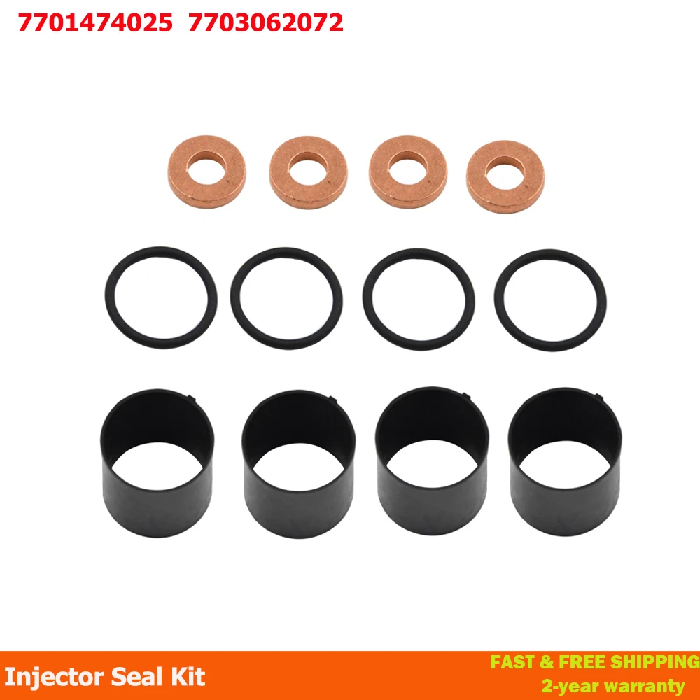 4X Injector Seal Kit 7701474025 7703062072 For Renault Laguna Espace Trafic Master 2.2 DCI 2.5 DCI