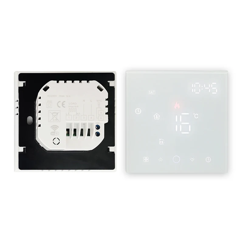 

Intelligent thermostat, water, electricity, floor heating, LCD touch screen controller, WiFi, mobile phone remote control panel