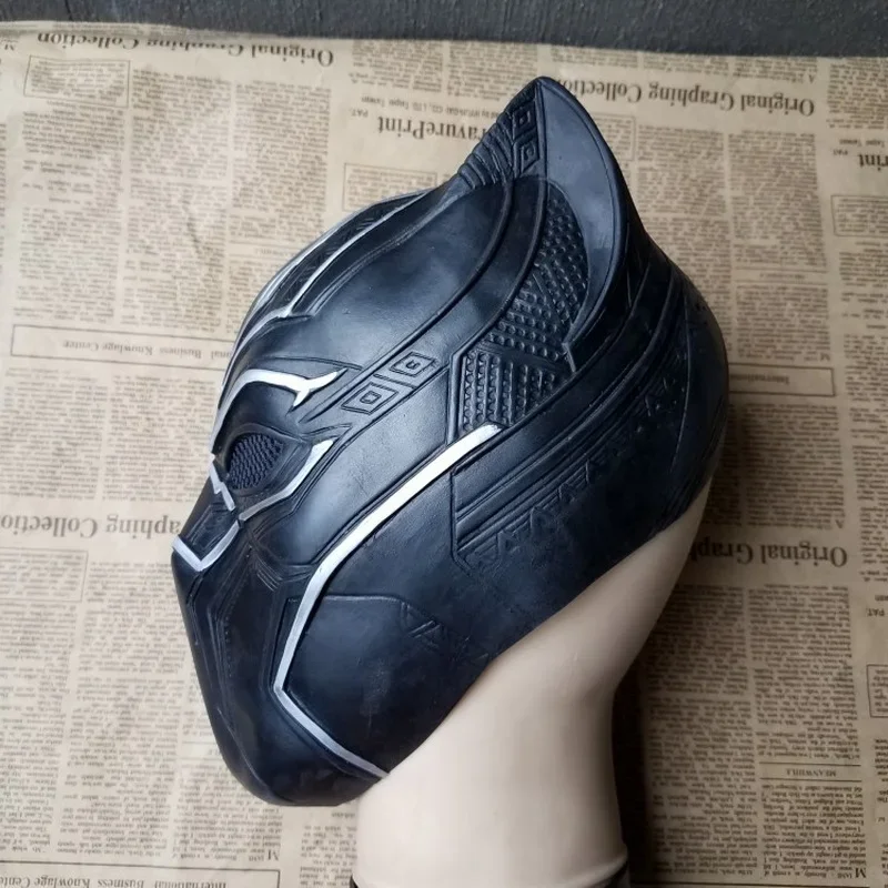 Cosplay Panther Mask Cosplay Movie Helmet Movie Props Live Panther Hood Halloween Role-playing Mask Silicone Realistic Mask