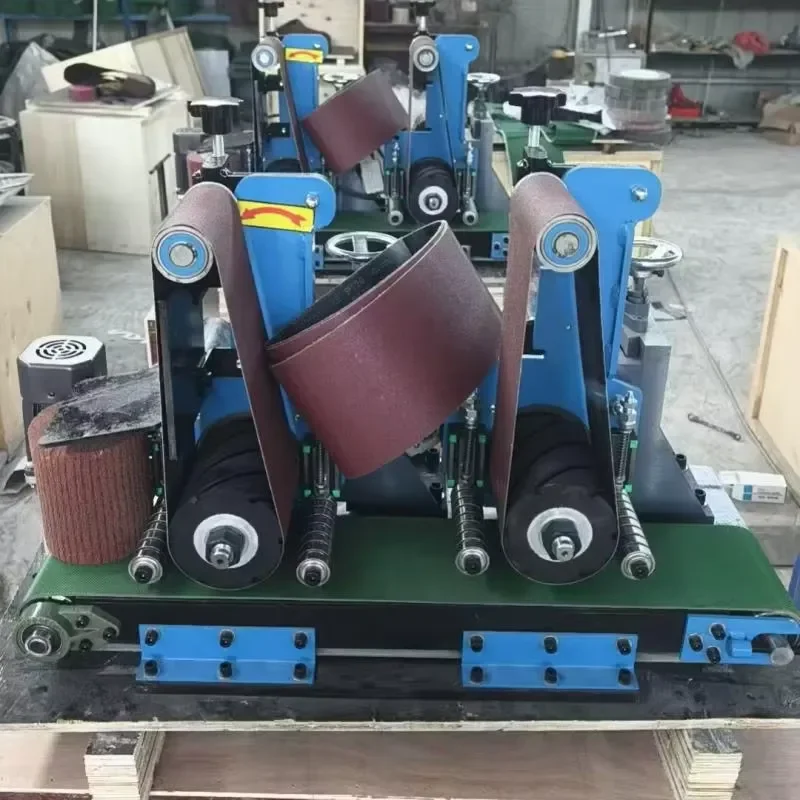 Multi-functional Electric Industrial Grade Vertical Belt Grinder Carbon Steel Stainless Steel Plate Deburring Polishing