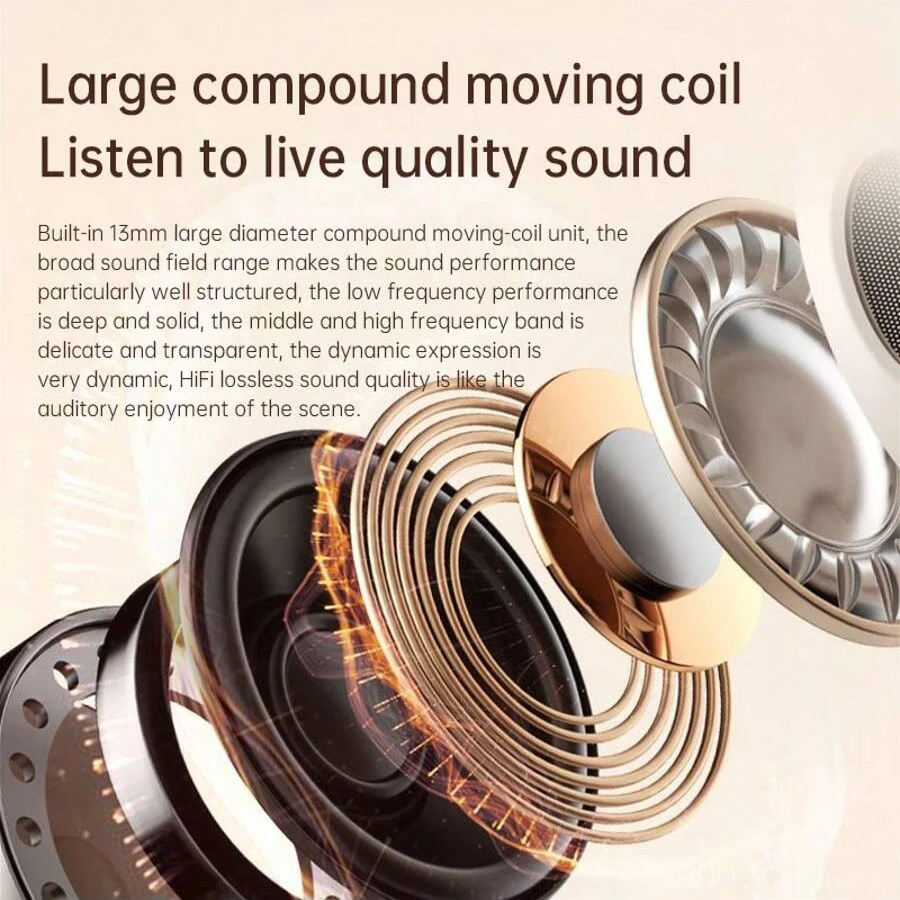 New TWS bluetooth earphones,wireless earbuds with mic,hi-fi sound,noise cancelling,long playtime,smart touch,sweatproof