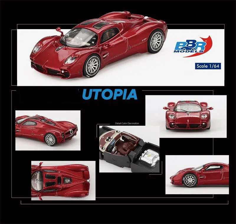 

BBR 1:64 Utopia Dubai Red Die-Cast Car Model Collection Miniature