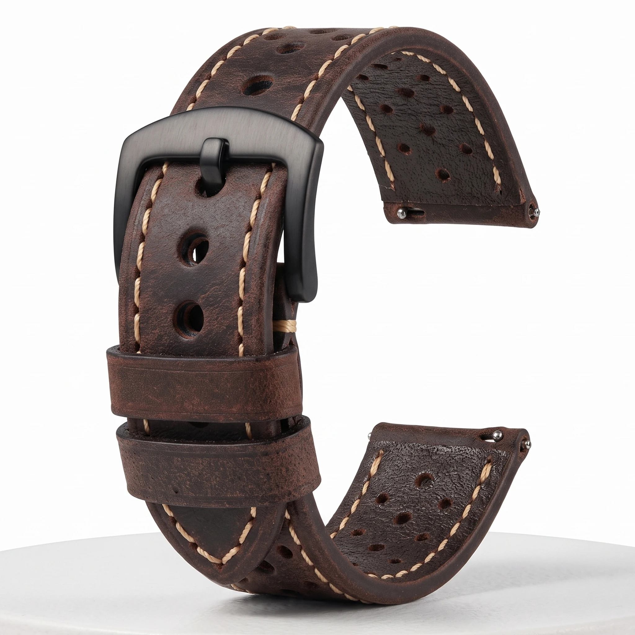 

Vintage Genuine Leather Watchbands 20mm 22mm 24mm Cowhide Wrist Strap Belt for Samsung Galaxy Watch 4 Bracelet Accessory