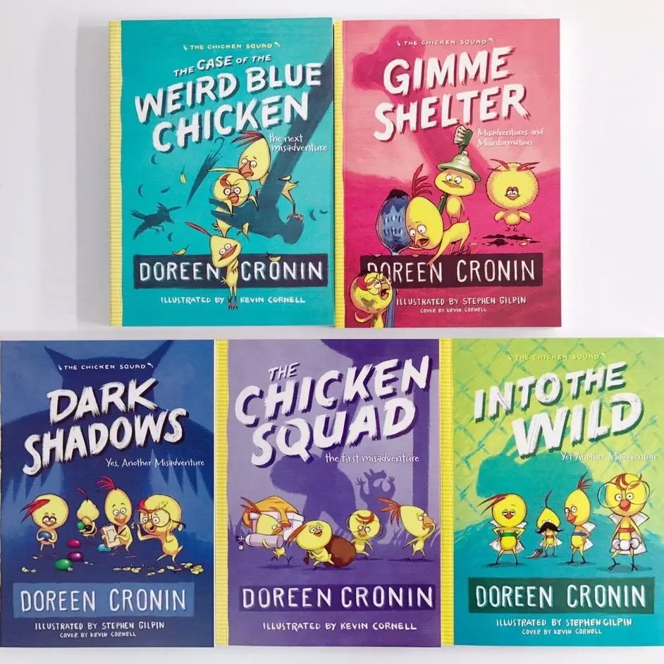 

English original The Chicken Squad 1-5 detective reasoning chapter book children's story picture book bedtime story english book