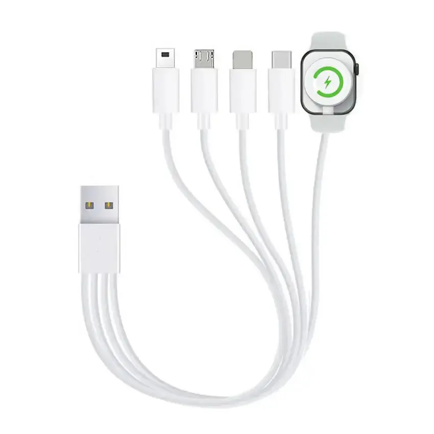 5 in 1 Watch Magnetic Charger Cable For iWatch Series 3in1 USB Type-C Charger Cable For iPhone Android Micro mini USB C Phone