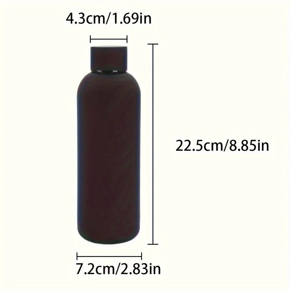 Custom Vertical Script Name Slim Matte Stainless Steel Water Bottle, Thermal Flask, Leakproof Portable Travel Water Bottle Gift.