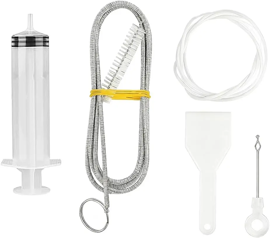 Refrigerator Drain Cleaning Tool, Fridge Water Line Cleaner Kit with Long Tube Brush Cleaner, Water Dispenser Cleaning Kit