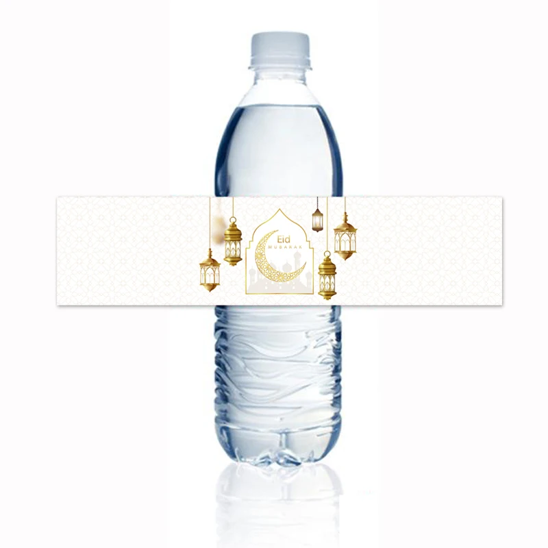 

Eid Mubarak Theme Party Decoration Supplies Ramadan Water Bottle Labels Eid Labels Drink Wrapper