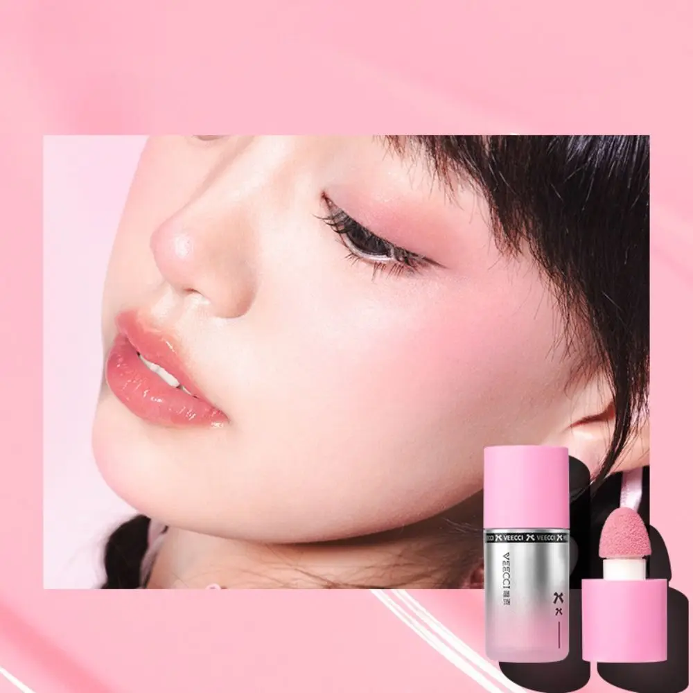 

4 Colors Liquid Blush Moisturizing Color Enhancing Makeup Rouge with Spone Head Longlasting Powder Blusher Stick