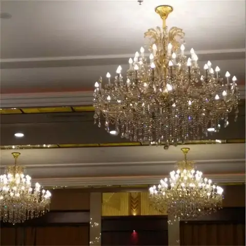 APRIL European Style Chandelier Lamp Luxury LED Candle Pendant Lighting  Fixtures for Home Decoration Villa Hall