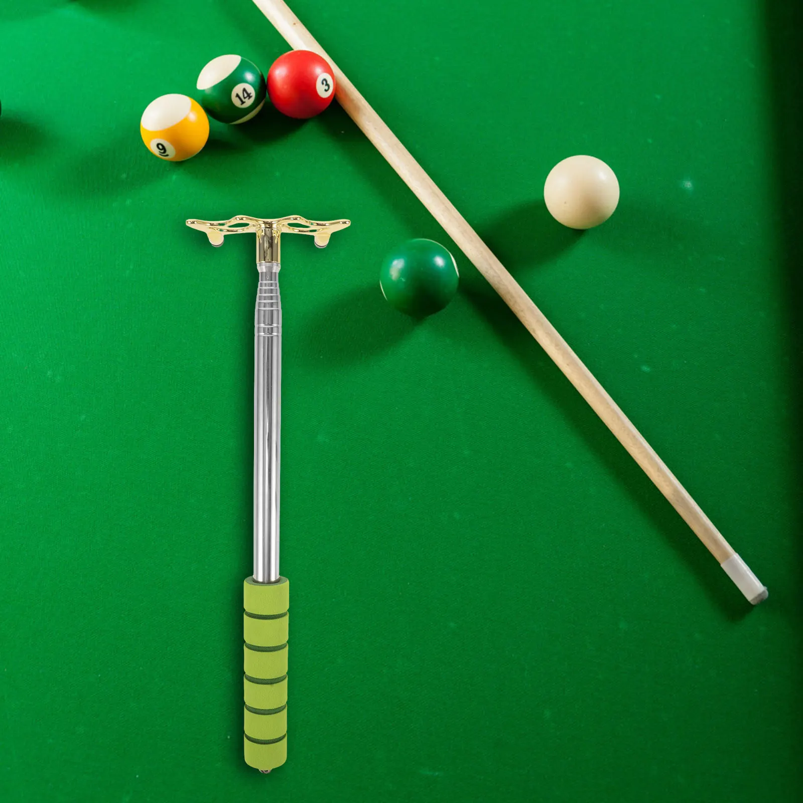 

Premium Stainless Steel Telescopic Pool Cue Bridge for Billiards Snooker High Clearance Portable Design Pool Table Supplies Cue