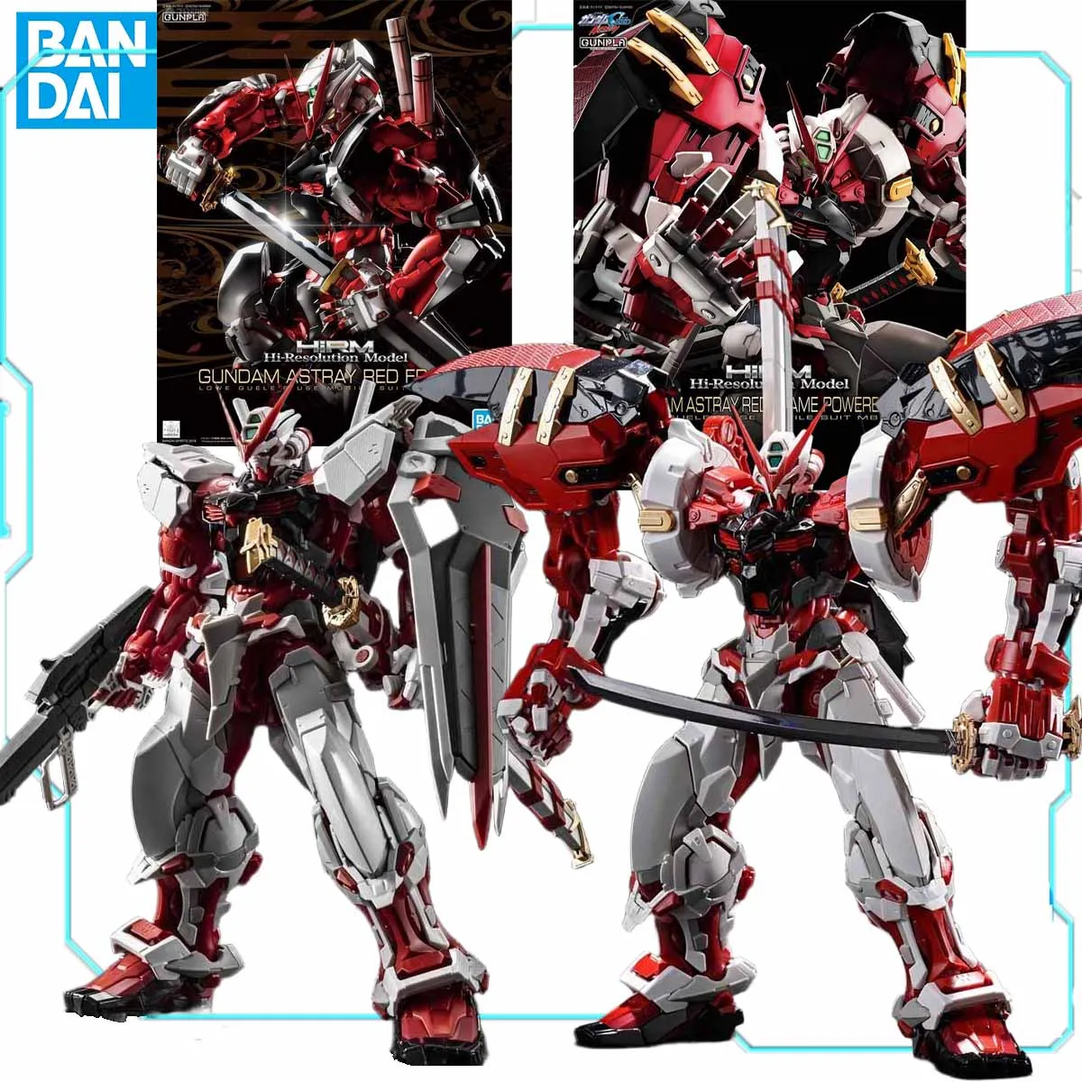 Bandai Genuine Model Kit Hi-Resolution GUNDAM ASTRAY RED FRAME POWERED RED Anime Action Figures Assembly Model Collection Toy