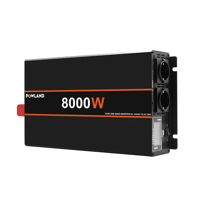 POWLAND 3000W 4000W 5000W 8000W DC 12V/24V naar AC 220V Auto-omvormer EU-stekker Auto-accessoires voor telefoons, laptops, auto ZONDER BTW - afbeelding 2